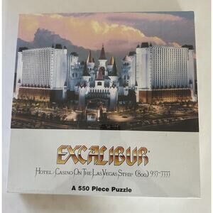 Vintage Excalibur Hotel Casino Las Vegas Strip 550 Pieces Jigsaw Puzzle Sealed